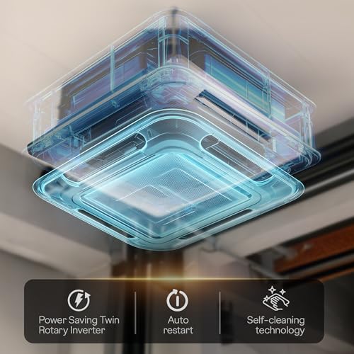 Image of Godrej 2 Ton 2 Star Inverter Cassette AC, New Launch, 1 Year Comprehensive Warranty with 5-in-1 Convertible Cooling, 360 Cooling, Anti Freeze Protection (AC 2.0T TR CIC 24M2TG WA 4)
