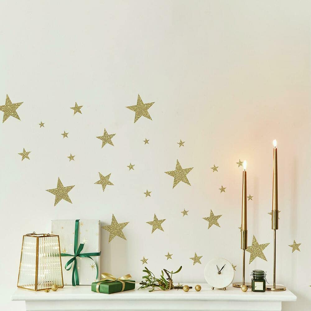 Stickers repositionnables étoiles scintillantes le cadeau de naissance idéal pour chambre bébé