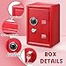 Zonon 3 Pcs Mini Safe Piggy Bank for Kids, Metal Locker Toy Safe Box for Boys Girls Money Cash Coin, Steel Money Saving Box with Lock 2 Keys Coin Tray 7. 1