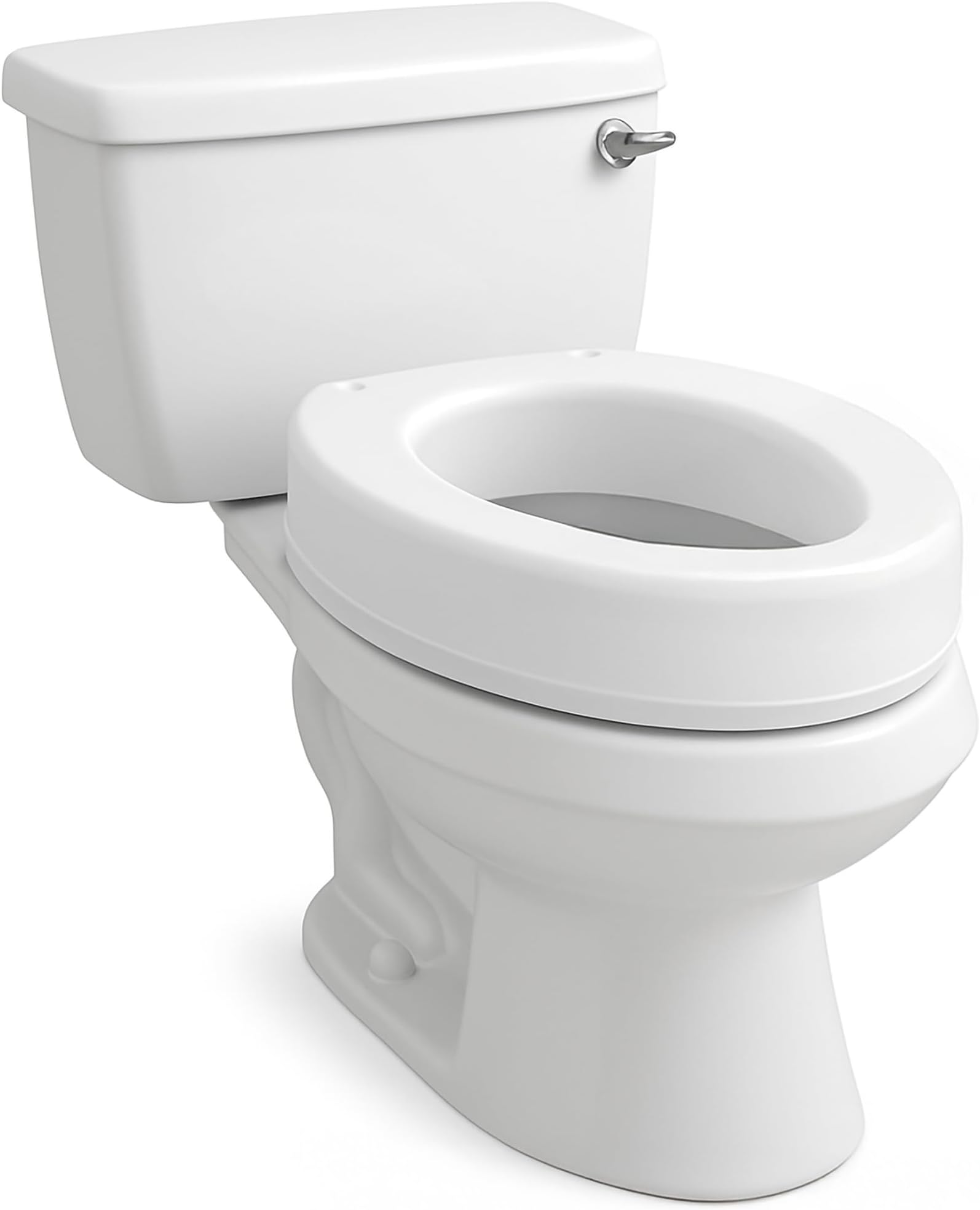 Carex Toilet Seat Riser, Elongated Raised Toilet Seat Adds 3.5 inches to Toilet Height, for Assistance Bending or Sitting, 300 Pound Weight Capacity Toilet Riser