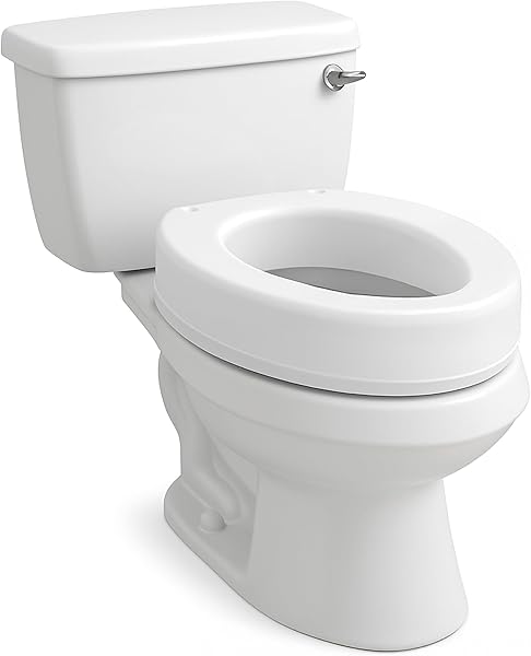 Carex Toilet Seat Riser, Elongated Raised Toilet Seat Adds 3.5 inches to Toilet Height, for Assistance Bending or Sitting, 300 Pound Weight Capacity Toilet Riser