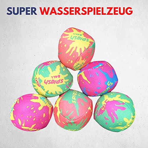 BEST SPORTING Water Fun Balls aus Neopren, 6 Stück I Wasserball Kinder, Neoprenball klein I Pool Spielzeug, Wasserspielzeug Kinder Outdoor, Beachball Set