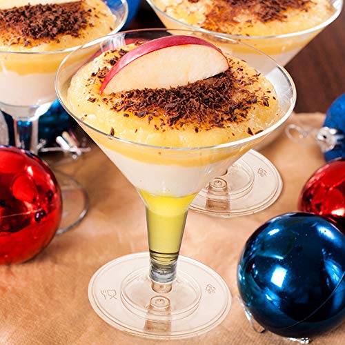 Selftek 20Pcs Disposable Plastic Martini Glasses, 7 Oz/200Ml Mini Dessert Cups With 25Pcs Spoons, Appetizer Dessert Cups Drinkware For Home Bar Restaurant Party Supply #TOP5