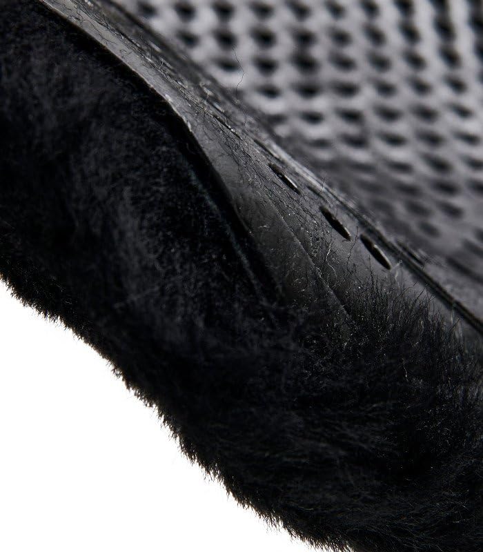 Acavallo Therapy Gel Pad Full Sheepskin - Almohadilla de gel (talla L), color negro