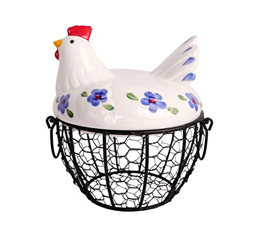Farmhouse Style Egg Storage Collect Basket/Decorative Kitchen Storage Baskets for Kitchen Countertop