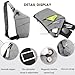 Crossbody Travel Bags for Women, New Theft Proof Safe Slim Sling Travel Purses, Personal Flex Bag for Men Women (Left Shoulder, Grey)