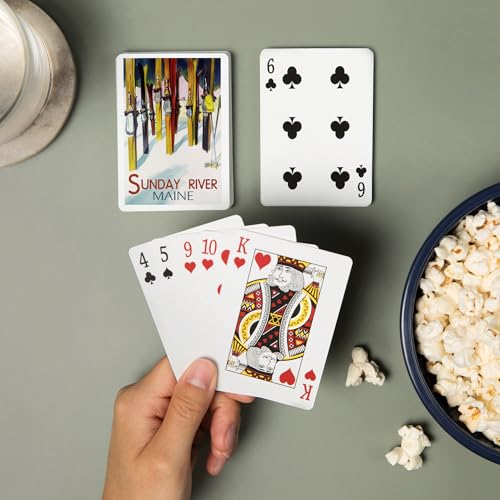 Lantern Press Baraja Poker 52 Cartas Coloridos Esquís miniatura 2