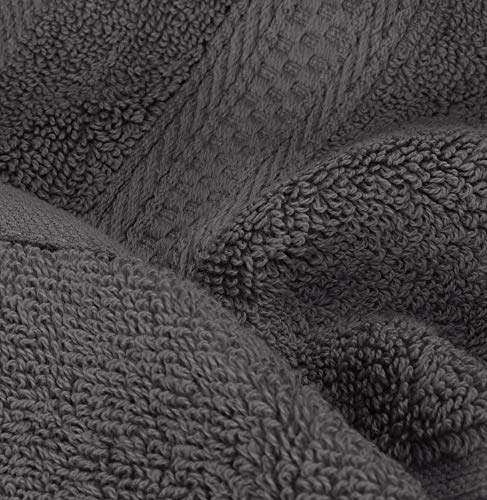 Utopia Towels - Luxury Wash Cloths Set (12 x 12 Inches) 600 GSM 100% Cotton Ring Spun, Highly Absorbent and Soft Feel Washcloths for Bathroom, Spa, Gym, and Face Towel (Grey) (216 Pack)