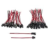 JST SM Connector, VANDESAIL SM 2Pin Jack Plug Male to Female Wire Connector Adapter Electrical Cable...
