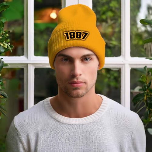 Bonnet or 1887 en maille côtelée extensible avec revers isolant - 3