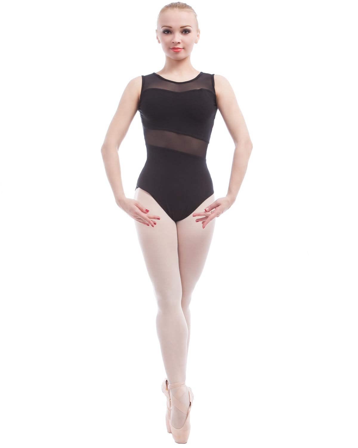 Open Back O Shape Black Ballet Leotards A1B014-image-28
