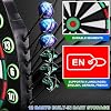 WIN.MAX Electronic Dart Board Soft Tip Dartboard Set LED Displays 3 Languages with 12 Darts 100 Tips Power Adapter