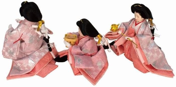 豪華五人飾り収納飾り 三段飾り 雛人形ピンク初節句人形お孫さん出産