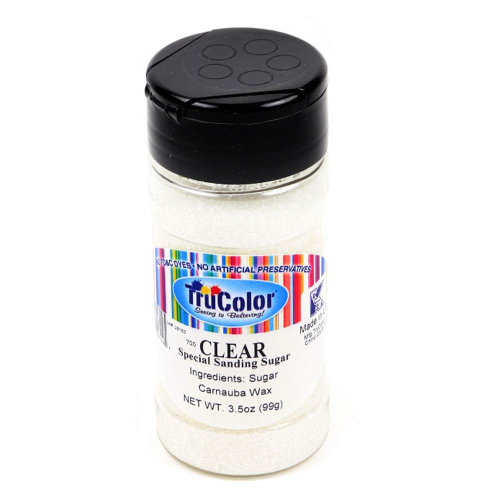 TruColor Natural Color Special Sanding Sugar (Medium Crystals) - 3.5 Ounce Sky Blue