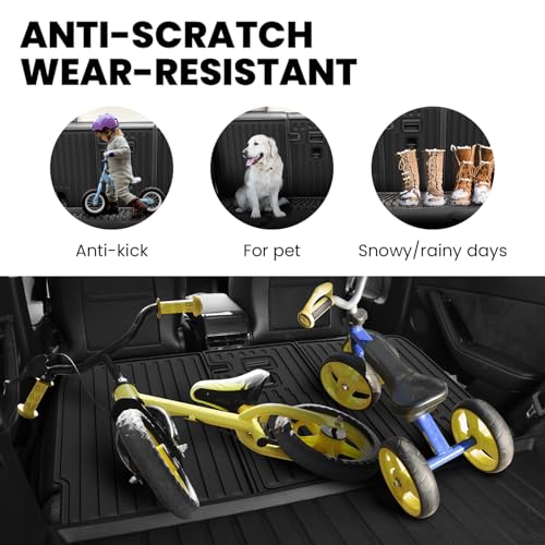 Image of LASFIT Rear Seat Back Mats for Tesla Model Y Juniper 2026 2025 | (Only Fit Premium & Performance) All Weather TPE Custom Fit Rear Backrest Mats, Seat Back Protectors Accessories, Black