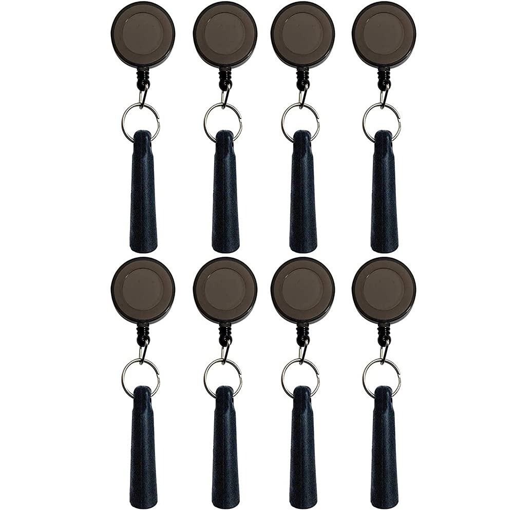 Guhowre 8-Pack Elastic Retractable Pencil Holders – Silicone Keychain Pen Pull For Woodworking, Construction, Office