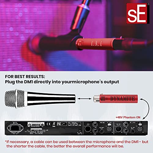 Se Electronics Dm1 Dynamite Active In-Line Microphone Preamp With 28Db Gain Bundle With 2 20-Ft Xlr Microphone Cables And 7-Pack Cable Ties #TOP3