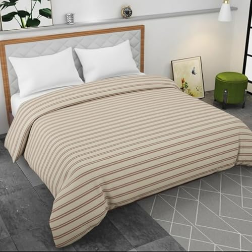 Image of 280 TC Luxurious Glace Cotton Duvet Cover /Comforter Cover /AC Quilt Cover King Size /Dohar /90 X100 Inches - (Peach)