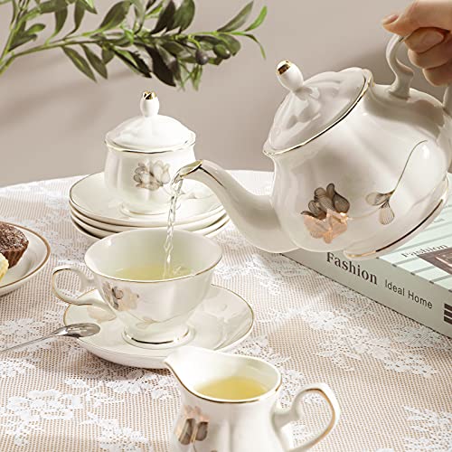 Chenp.Hmc 8541935162 Porcelain Ceramic 22-Piece Tea Set thumb #3