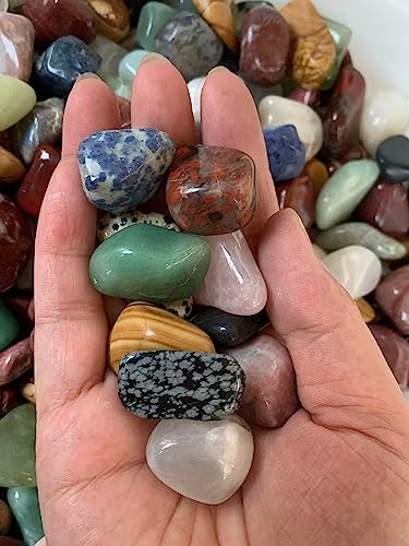 Image of 1 /2 LB Assorted Tumbled Stones, Polished Natural Assorted Gemstone, Assorted Healing Crystals (Assorted)