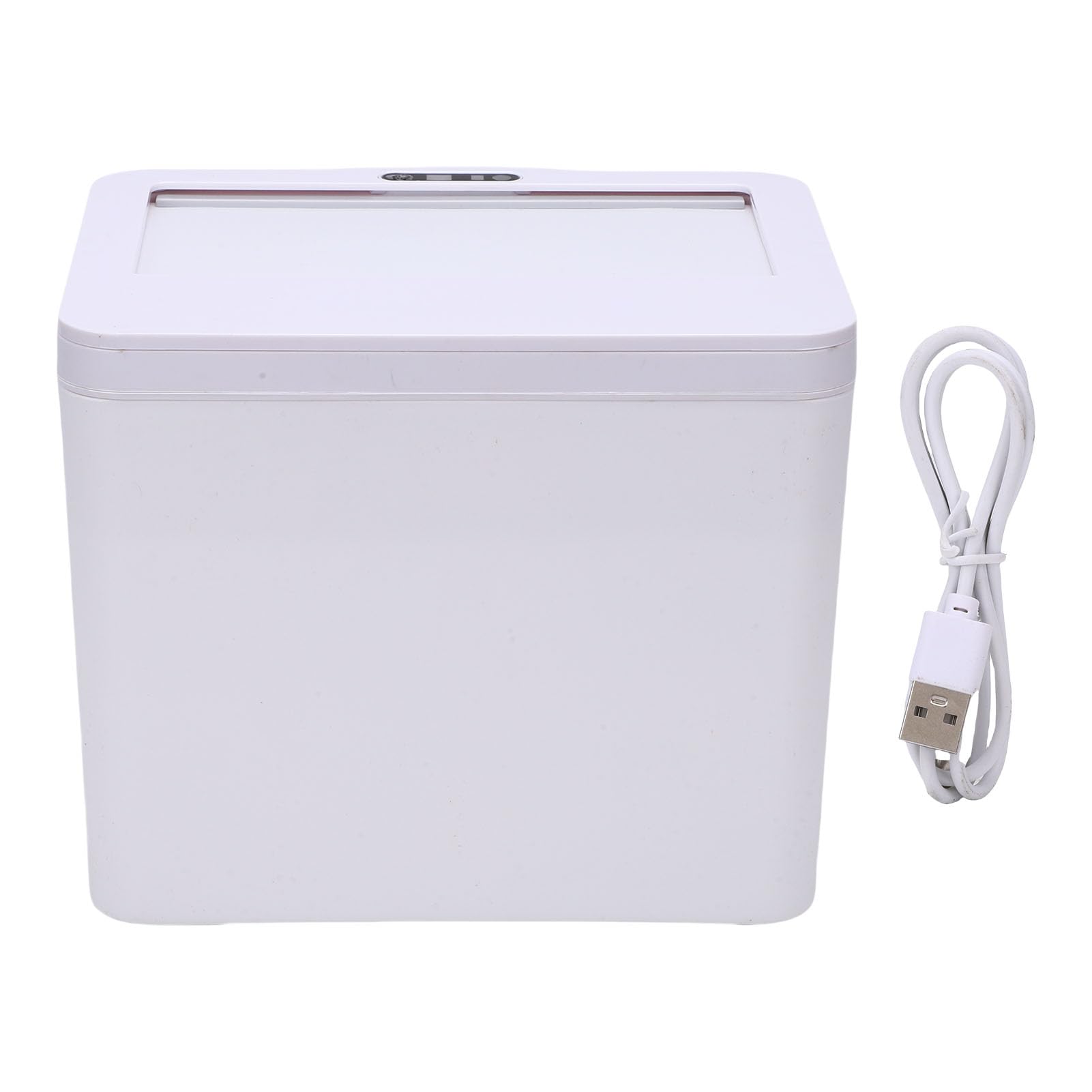 Bote de Basura de Escritorio Eléctrico con Sensor Inteligente 8L, Contenedor de Basura Automático sin Contacto para el Hogar, Oficina, Baño, Automóvil, Caja de Almacenamiento Compacta a
