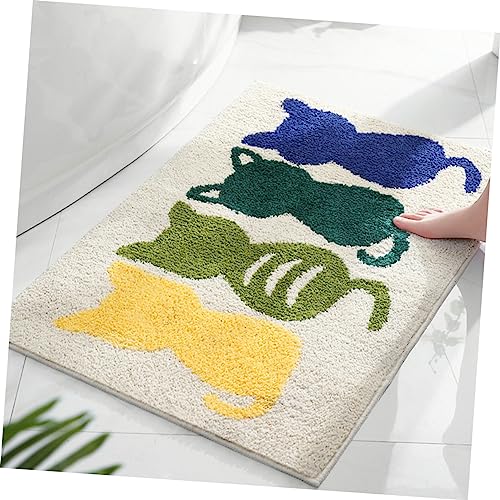 Tapis d'entrée en polyester absorbant avec son design de tapis de sol décoratif mignon