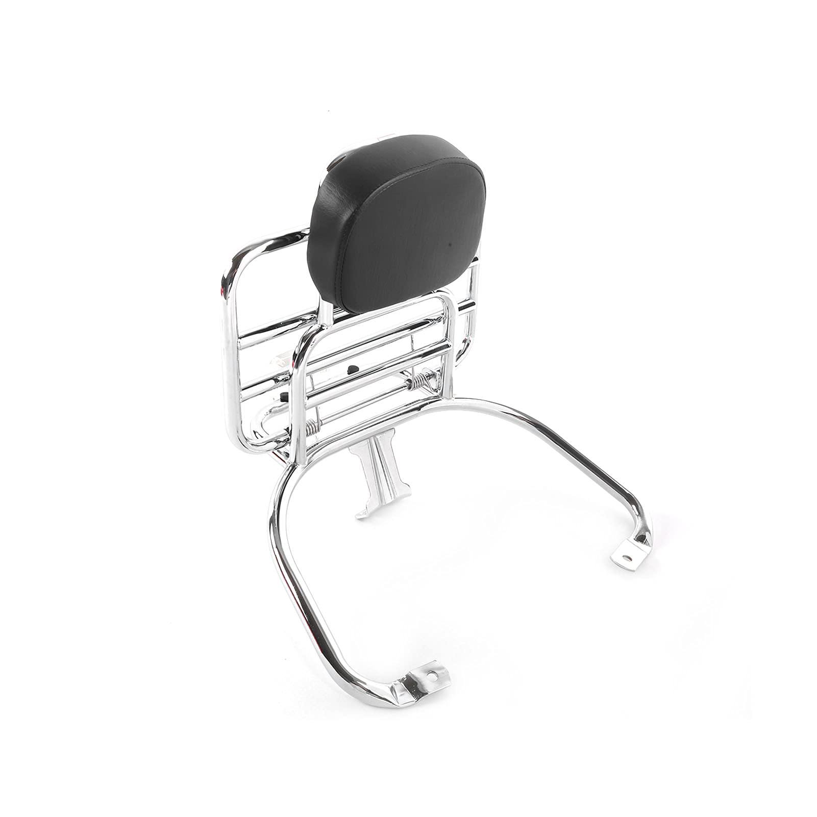 EBTOOLS Ersatz für Sprint Primavera 50 125 150 250 300 GTS Primavera gepäckträger Silberner Gepäckträger mit Rückenlehnenpolster passend Silberner Gepäckträger mit Rückenlehnenpolster passend für