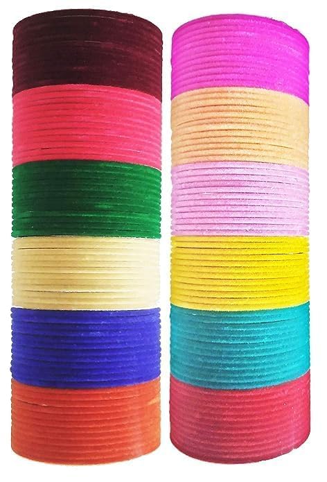 Colorful Collection Velvet Metal Bangles 12 Color Set For Women And Girls (Pack of 144) (2-8) (B0CX5H3PRL) Amazon Price History, Amazon Price Tracker