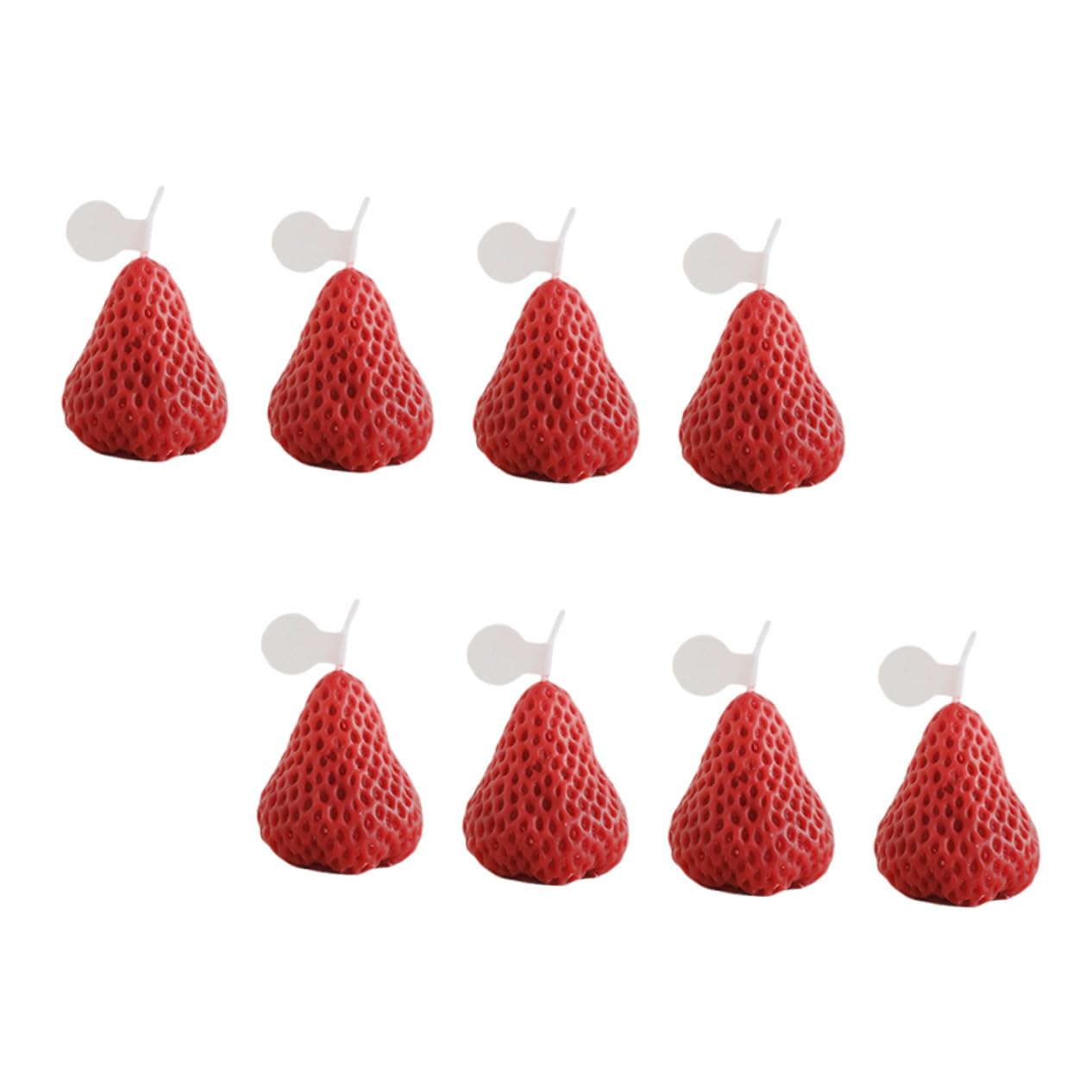 Velas Aromáticas de Fresa 8 Piezas en Parafina Rojas | Forma de Fresa, Estilo Creativo y Atractivo, Pack para Hotel E Iglesia, Adecuado para Navidad