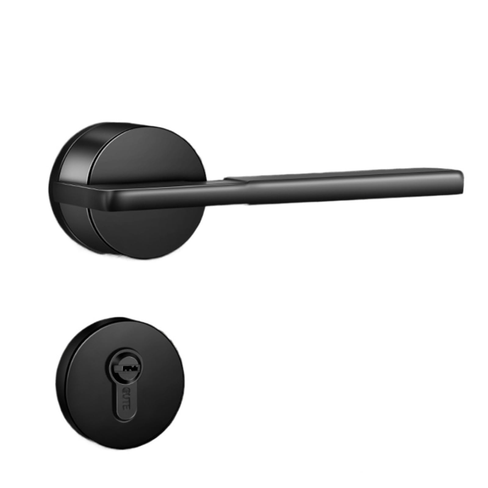 1 set of bedroom zinc alloy silent door lock with key(100*40*8mm)