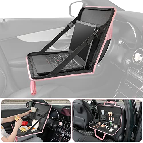 Organiseur de voiture pour enfants et support PC rose JOYTUTUS