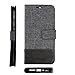 Produktbild pinlu® Hülle Für Motorola Moto G5S (5.2 Zoll) Canvas Leinen Stil Farbblock PU Leder Schutzhülle Geschäfts Art Flip Case Brieftasche Mit Kartenfach und Ständer Grau