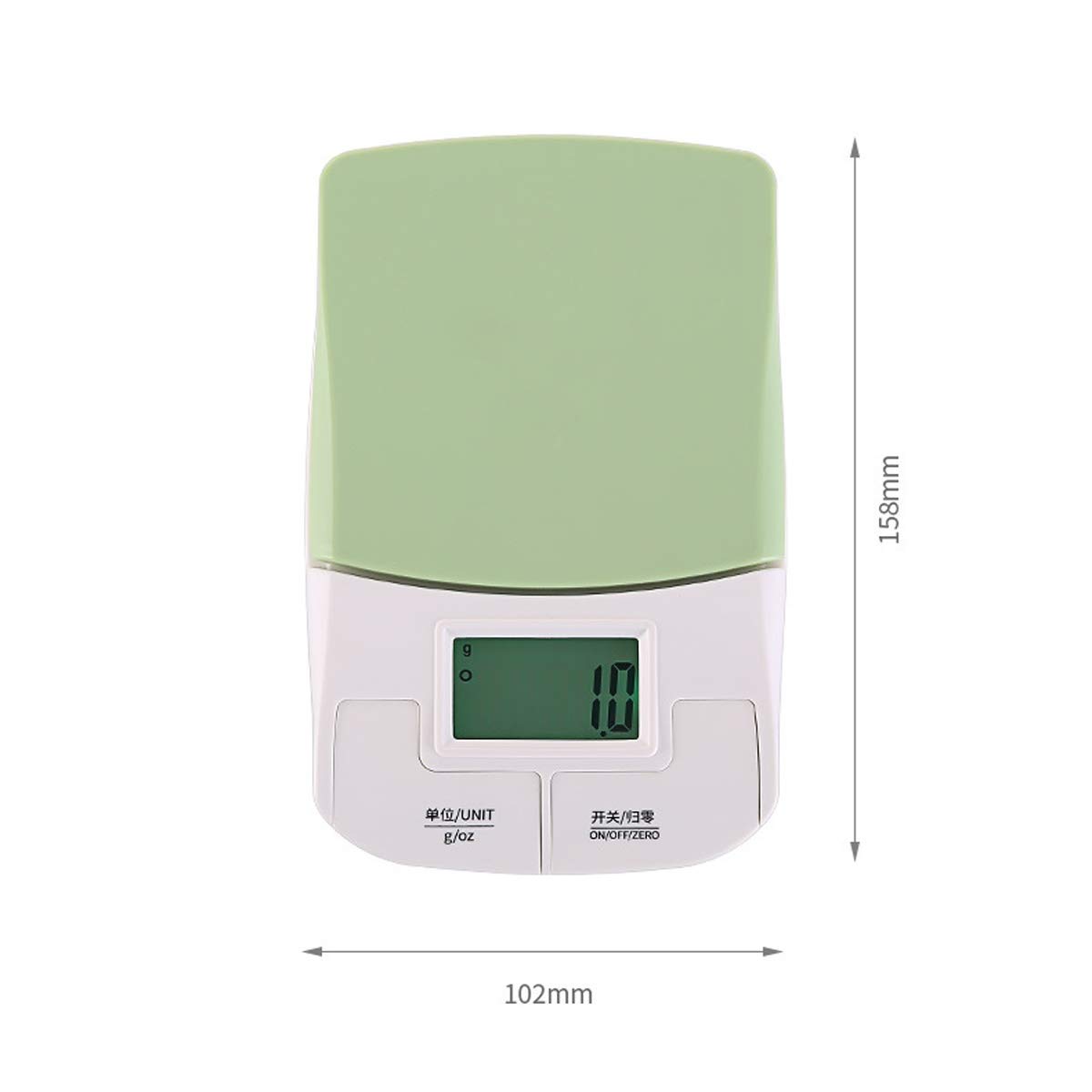 Cyfrowa waga kuchenna 3 kg/0,1 g, precyzyjna mini elektroniczna waga kuchenna, waga domowa żywności, 2 sztuki i podświetlany wyświetlacz LCD, zasilanie