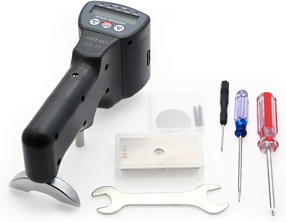 AMTAST Barcol Impressor Portable Indentation Hardness Tester, Test Range 0~100HBa Equal to 25~150HBW