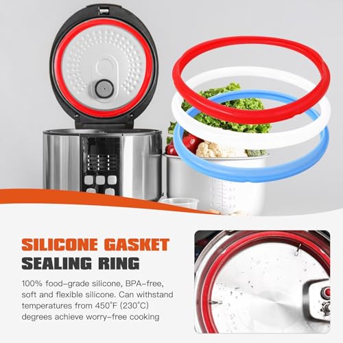 Anillos de Sellado Coloridos 3-Pack para Instant Pot 8QT miniatura 4