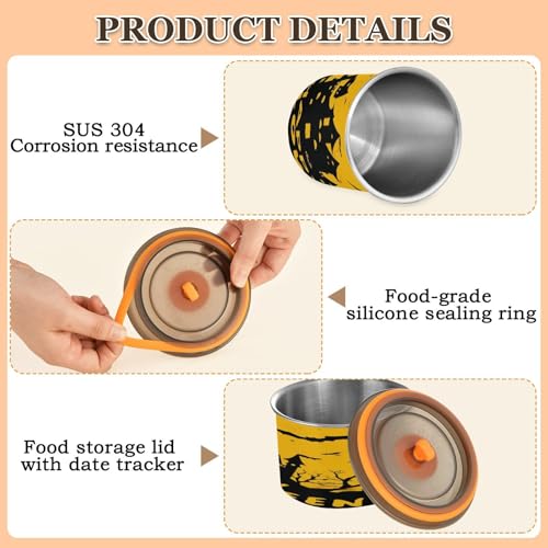 Contenedor para café acero inoxidable 500ml cilindro miniatura 4