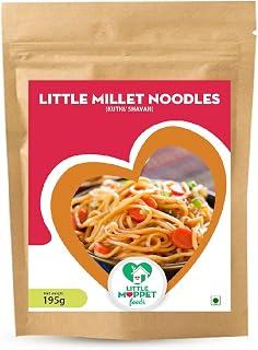 Little Moppet Foods Little Millet Noodles, Vegetarian, Pack Of 2, 195 Grams Each Price In India