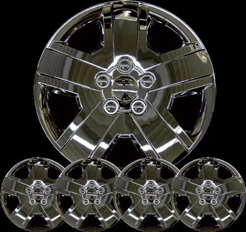 Aftermarket Wheel Covers; 16 Inch; Chrome Finish; Abs; 5 Spoke;