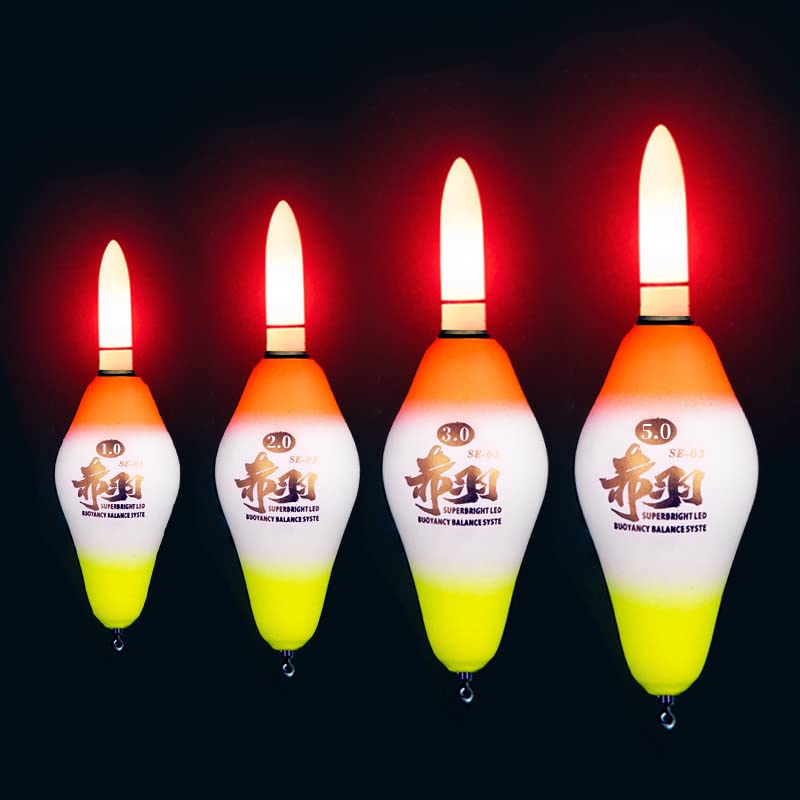 Amazon | 遊心館釣具 超軽量高輝度電子浮き 4サイズ (2号/1PCS) | 遊心