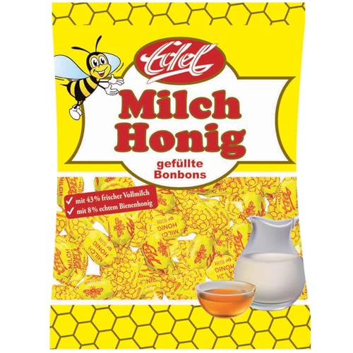 Milch Honig - Bonbons crémeux au lait et au miel, parfaits pour une gourmandise sucrée et apaisante - Compatible avec Edel - 90 g