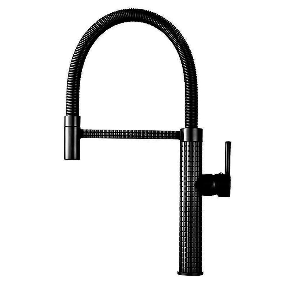 Gold Matte Gray Kitchen Faucet with Single Handle and Spring Single Hole Deck Mounted Black Sink Faucet for Easy Installation and Convenient Kitchen Water Tap