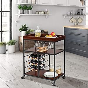 Ldailymocchawinebarservingcartforhomewoodkitchenstandwglassesholder9winebottlesracktrolleyrollingbarcartwithwheelskitchenislandcart  Urban Country Home Decor Ldaily moccha wine bar serving cart for home wood kitchen stand wglasses holder 9 wine bottles rack trolley rolling bar cart with wheels kitchen island cart  urban country home decor