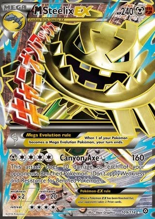 Mega Steelix EX 109/114 Full Art Ultra Rare Pokemon Card (XY
