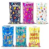 Dunkwckore 30PCS Bolsas Regalo Cumpleaños Infantil, 26cm × 16.5cm Bolsas para Chuches, Bolsas para Fiestas de Galletas para Fiestas de Cumpleaños Infantil, Bodas, Navidad