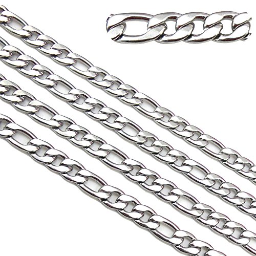 4.5Mm Width 33Ft Stainless Steel Figaro Chains Findings Silver Tone Fit For Jewelry Making &Diy (Sc-1000-B)… #TOP13