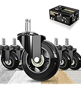 Soontrans Ruedas Silla Oficina, 11 mm x 22 mm, Deslizan Suavidad y Silencio y Suave, No Hace Ruid...