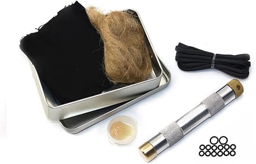 Kit de pistón de fuego de latón, cilindro de encendido de compresión portátil, para acampar al aire libre, picnic, viajes, mochilero, barbacoa