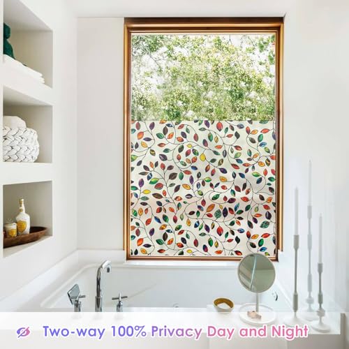 Película para ventana tipo vitral con textura 3D DKTIE 17.7in x 78.7in miniatura 2
