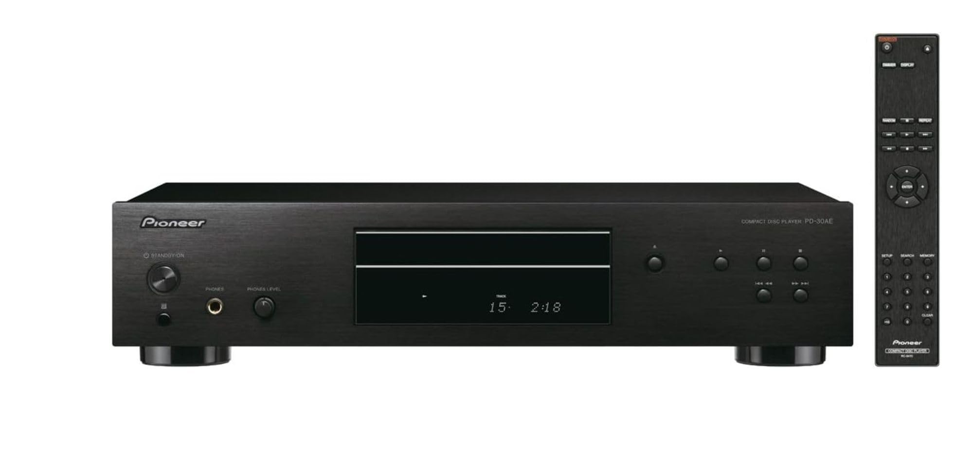 Pioneer PD-30AE(B) Pure-Audio-CD-Player (Silent-Drive-Laufwerk, Precision Clock, D/A-Wandler-Funktion und regelbarem Kopfhörerausgang) Schwarz
