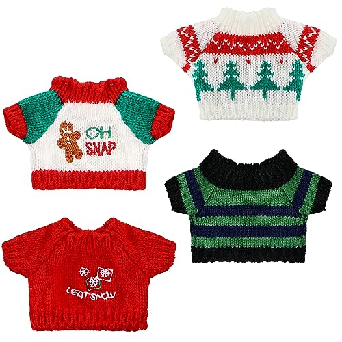 Pull pour poupée 30 cm Bencailor : lot de 4 sweats à capuche tricotés pour enfant